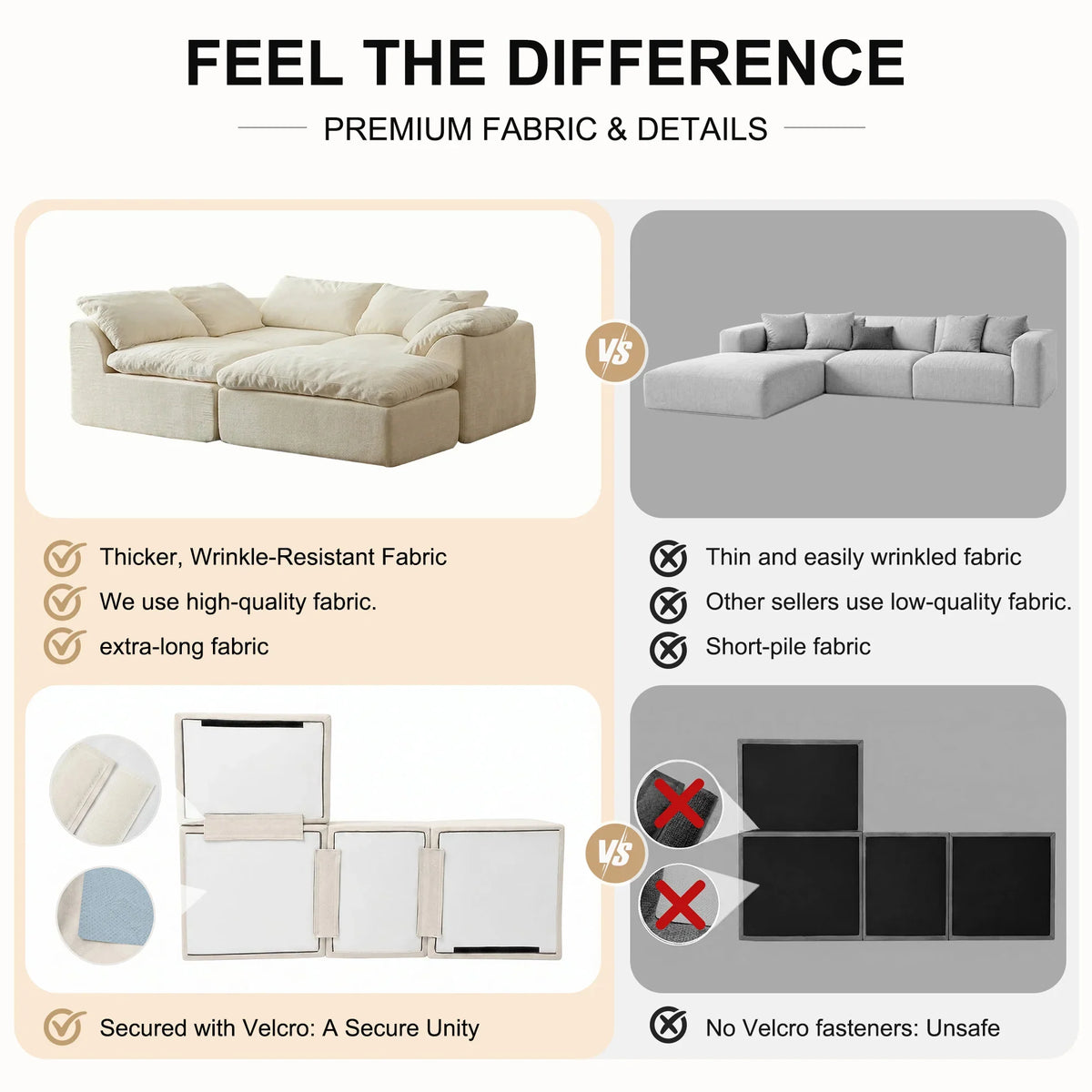 Modern Modular Sectional Sofa Cloud Couch