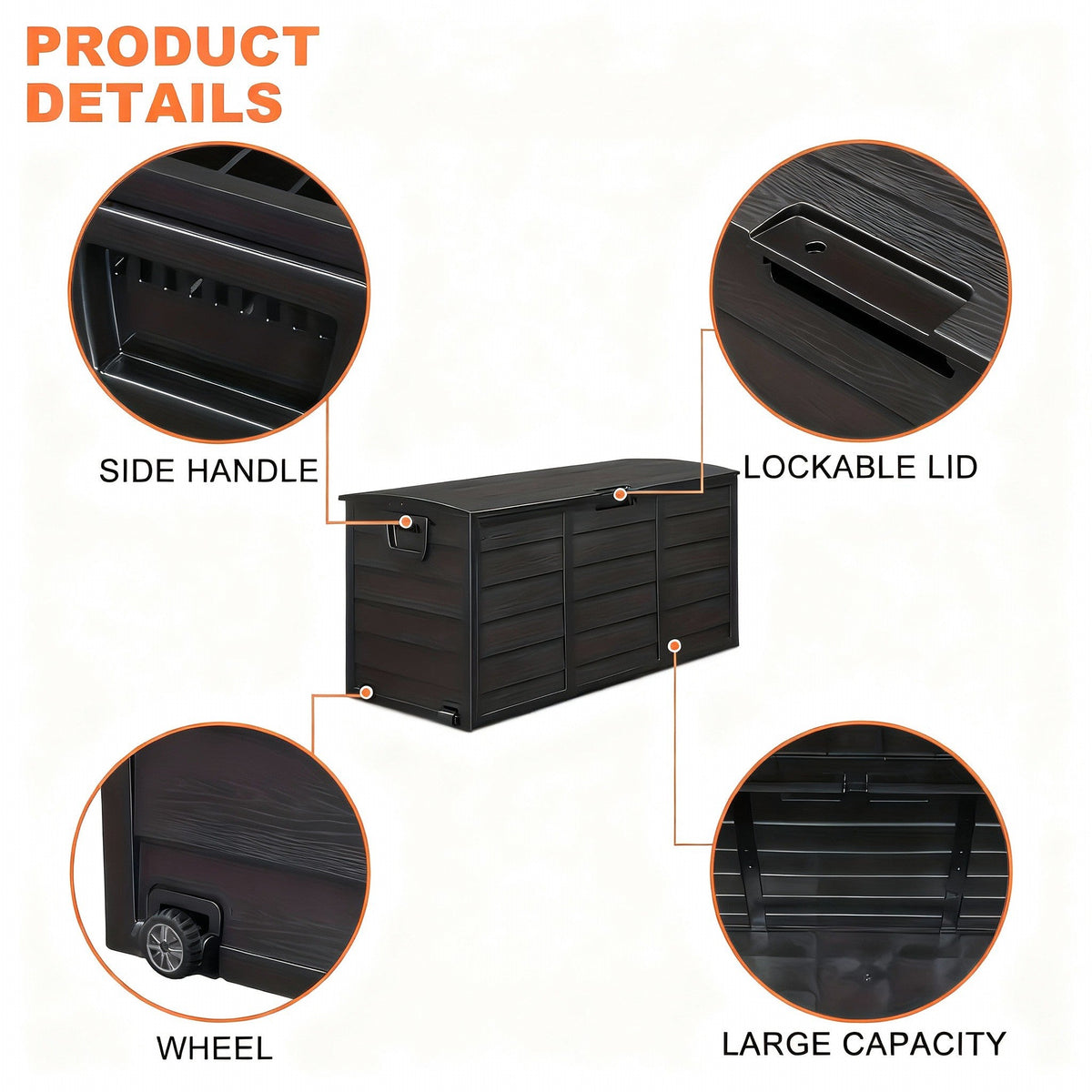75 Gallon Heavy-Duty Outdoor Deck Box